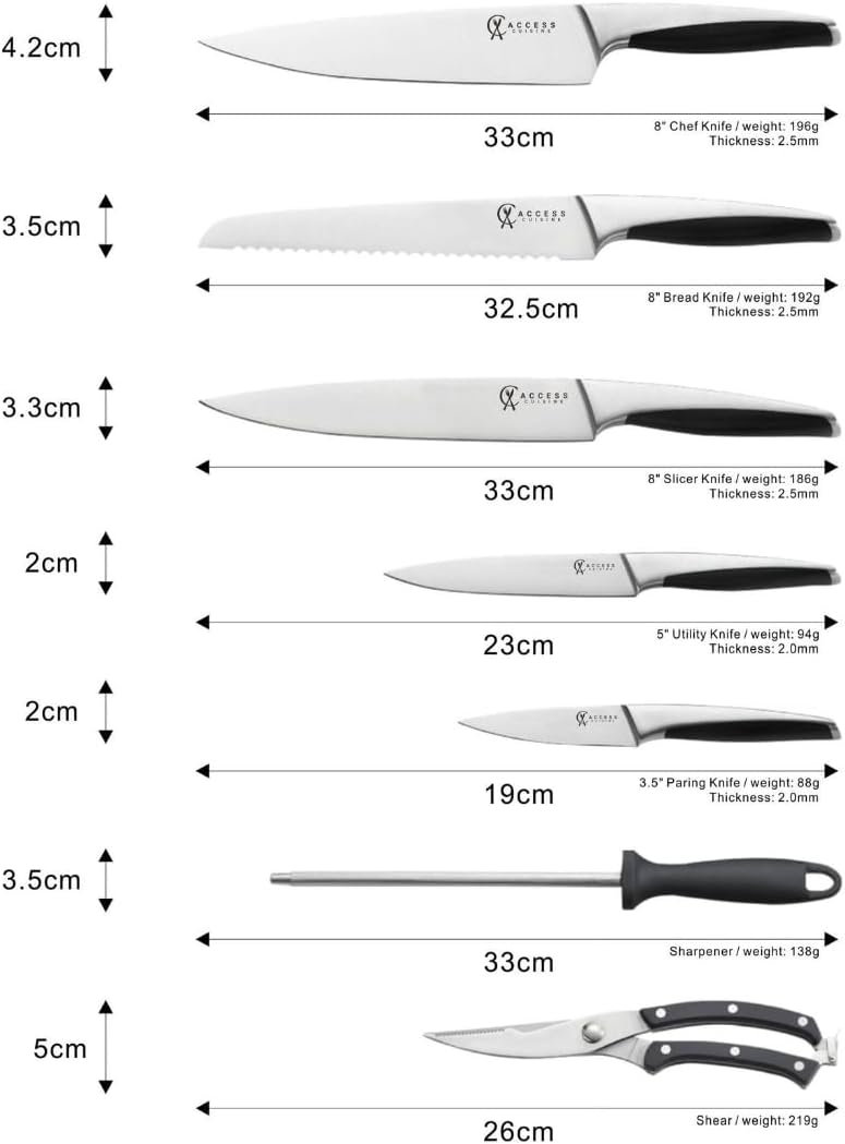 Stainless Steel Knife Set (8pcs)