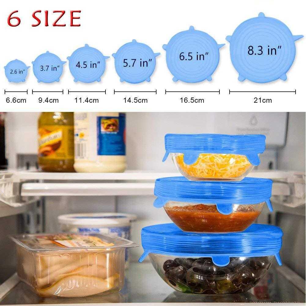 Silicone Stretch Lids 6 Pcs 6 Sizes - AccessCuisine